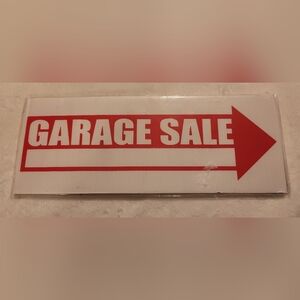 Garage Sale Sign - Red and White Corrugated Plastic